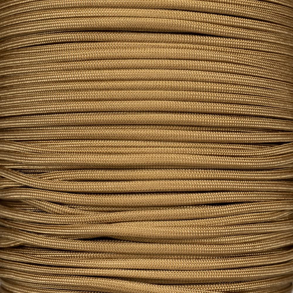 Coyote Brown - 7 Strand 550 Paracord - 1000 Feet - Mil-Spec Paracord - USA Made MIL-C-5040H