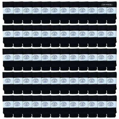 Yacht & Smith 120 Pairs Of Wholesale Women's Tube Socks, Women's Cotton Referee Sport Socks Size 9-11