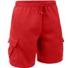 J. LOVNY Men's Comfy Fit Summer Drawstring Fleece Cargo SweatShorts M-7XL Red view 2