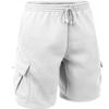 J. LOVNY Men's Comfy Fit Summer Drawstring Fleece Cargo SweatShorts M-7XL White view 2