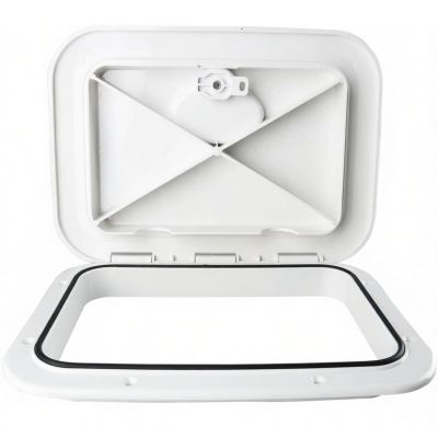 YaeMarine Marine Boat Deck Access Hatch & Lid Boat Marine Caravan RV White, 10-5/8"x14-3/4"