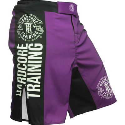 Hardcore Training Fight Shorts Recruit Black Green Red Purple Blue Men's Boxing MMA BJJ Grappling Kickboxing No Gi