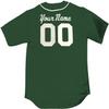 Dark Green White Piping Braid Trim Classic Custom Baseball Jersey | Youth Small view 2