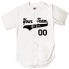 White Black Piping Braid Trim Classic Custom Baseball Jersey | Youth X-Large view 1