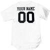 White Black Piping Braid Trim Classic Custom Baseball Jersey | Youth X-Large view 2