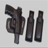 ALIS344202 Leather Pancake Holster Open-end Thumb Break RH & 2 Single Mag Pouches for Colt 1911 & All Other 1911 Models Handmade! view 1