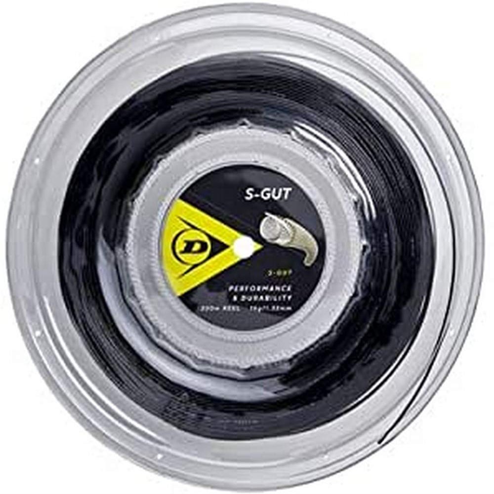Dunlop Sports S-Gut 16G Tennis String, Black, 660' Reel