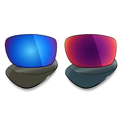 Mryok 2 Pair Polarized Replacement Lenses for Oakley Badman Sunglass - Options