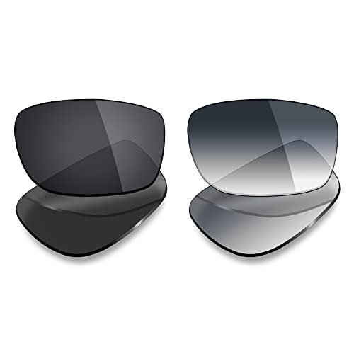 Mryok 2 Pair Polarized Replacement Lenses for Oakley Badman Sunglass - Options