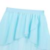 Agoky Girls' Chiffon Hi-Low Dance Skirt Lyrical Ballet Jazz Latin Dance Dress Costumes Studio Practice Performance Light_Blue 11-12 view 4