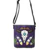 Zelris Longhorn Skull Embroidered Feather Cactus Design Women Concealed Carry Crossbody Messenger Bag (Purple) view 2