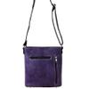Zelris Longhorn Skull Embroidered Feather Cactus Design Women Concealed Carry Crossbody Messenger Bag (Purple) view 3