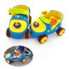 Kid's Children's Boys Girls Adjustable Speed Quad Roller Skates Shoes with Safe Lock Mode for Beginners (Blue) view 2