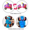 Kid's Children's Boys Girls Adjustable Speed Quad Roller Skates Shoes with Safe Lock Mode for Beginners (Blue) view 3