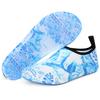ANLUKE Water Shoes Barefoot Aqua Yoga Socks Quick-Dry Beach Swim Surf Shoes for Women Men Cyan/Flower 36/37 view 1