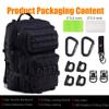 R.SASR Black Tactical Backpack, Military Backpack, Molle Backpack.(Black-02) view 2