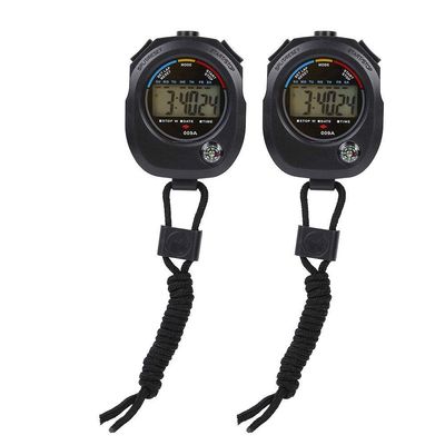 2 PCS Chronograph Digital Handheld Multi Function Professional Electronic Sports Stopwatch Timer Stop Watch cronometro