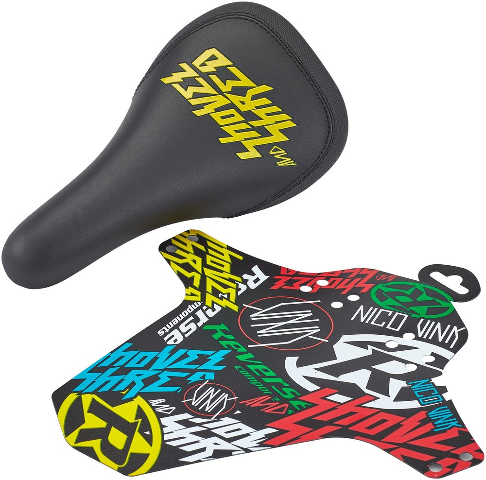 reverse Nico Vink Shovel and Shred Saddle Black/Yellow - 40325
