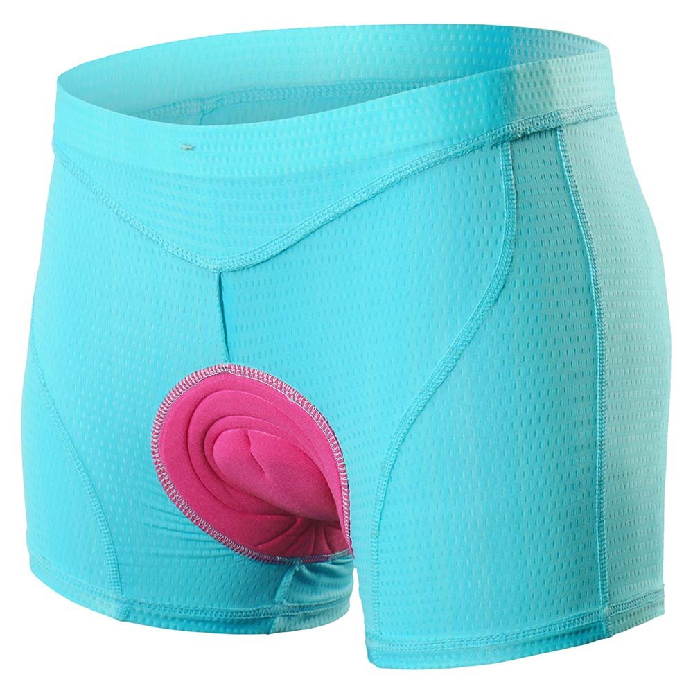 Lixada Women's Cycling Shorts 3D Padded MTB Bicycle Bike Underwear Shorts Blue