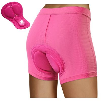 Lixada Women's Cycling Shorts 3D Padded MTB Bicycle Bike Underwear Shorts Pink