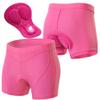 Lixada Women's Cycling Shorts 3D Padded MTB Bicycle Bike Underwear Shorts Pink view 3