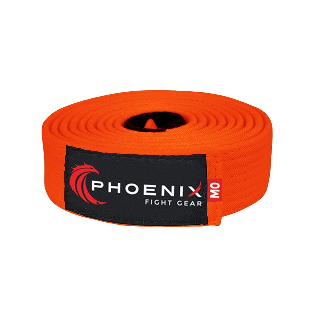 Phoenix Fight Gear BJJ Belt for Jiu Jitsu- A0, A1, A2, A3, A4, A5, White, Yellow, Orange, Purple, Blue, Green, Grey, Black (Orange, A1)