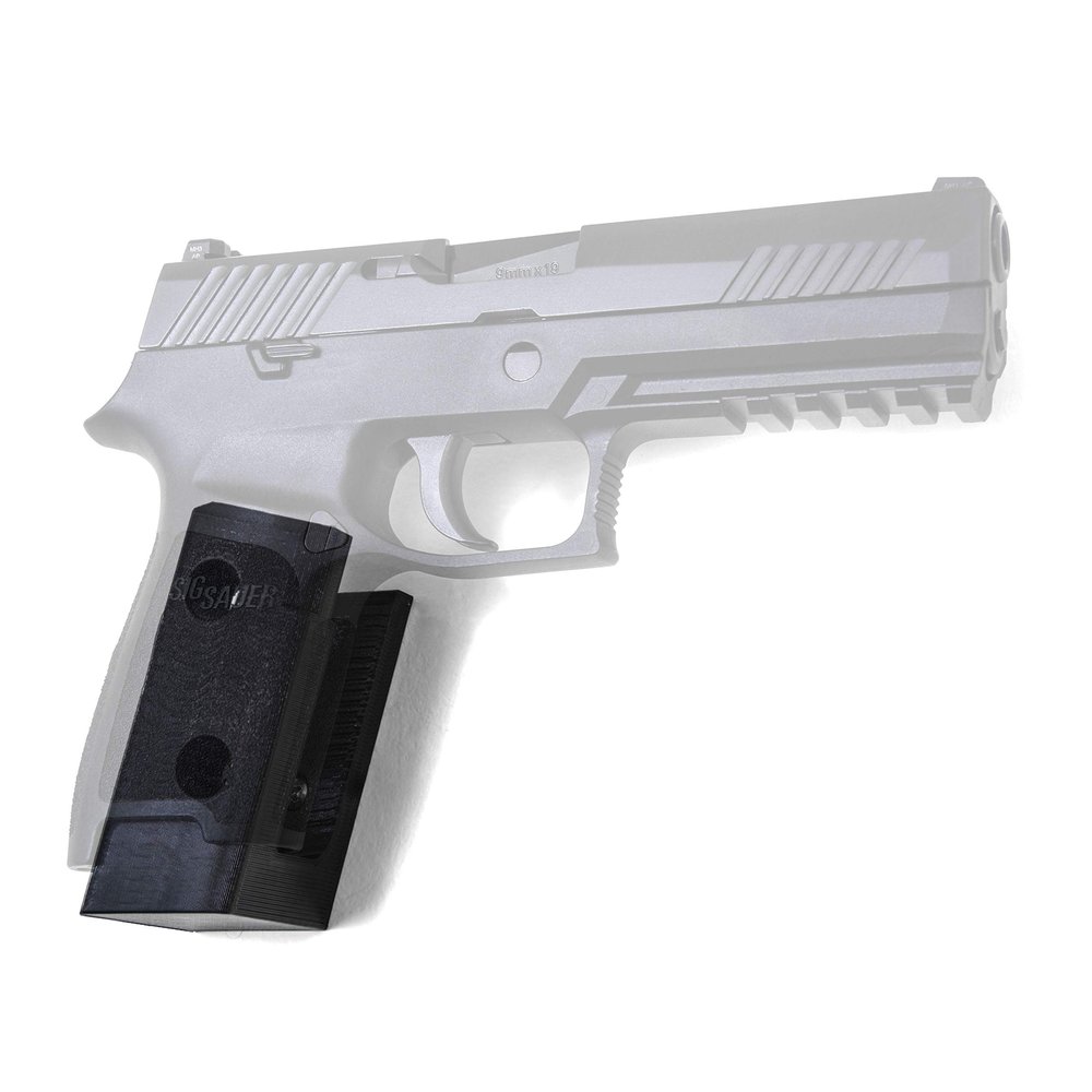 Spartan Mount Compatible with SIG P229 P250 P320 Pistols [Barrel Right] | Wall Display Storage Organization System | Unique Low Profile Design | Gun Safe Wall Room Mounting Solution | Made in USA