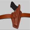 ALIS3392090 Pancake Leather Holster Thumb Break RH & Two Single Magazine Pouches for Glock 19 Glock 23 Handmade! view 3