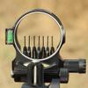 ZSHJGJR Archery Bow Sight 5 Pin 0.019 Optical Fiber Sight CNC Aluminum Horizontal Vertical Adjustment for Compound Bow Sight Accessory (Black-Long-7 pins) view 2