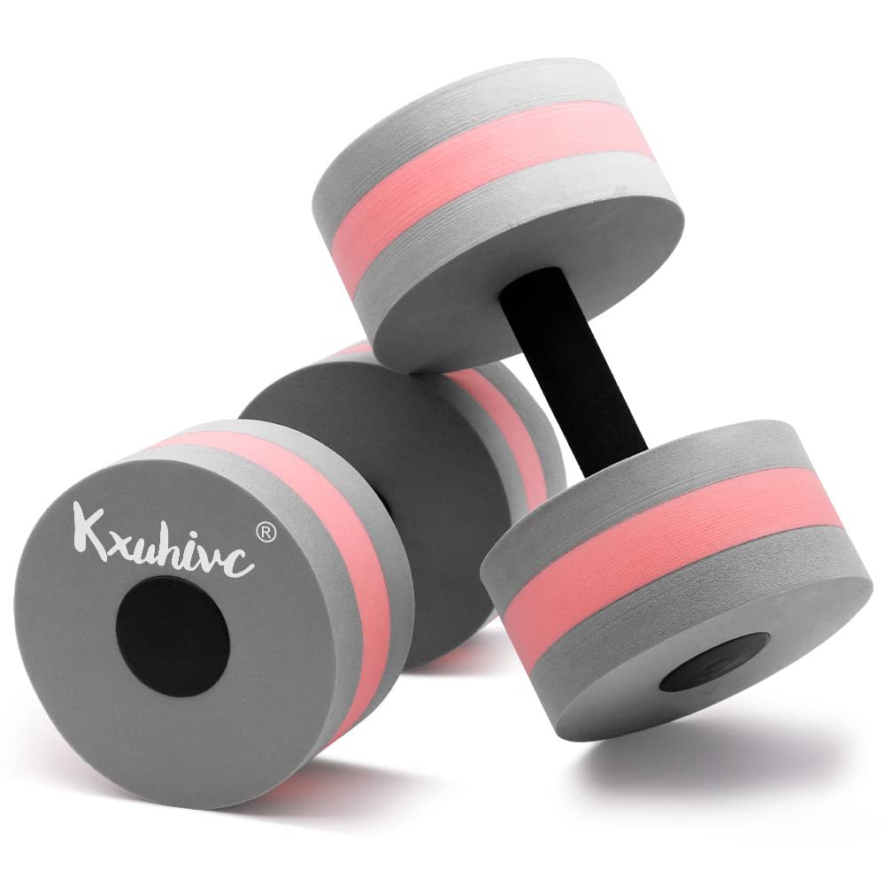 Water Dumbbells, 2Pcs Gray Barbells Water Aerobic Weight for Pool Exercise