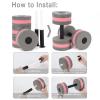 Water Dumbbells, 2Pcs Gray Barbells Water Aerobic Weight for Pool Exercise view 2