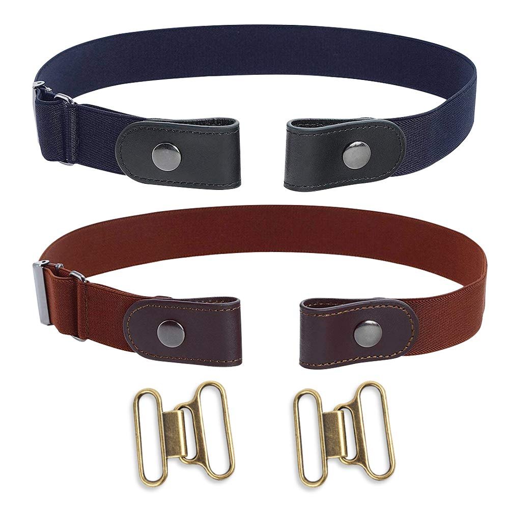 No Buckle Belt for Women, Buckle Free Belt Women for Jeans Pants, Elastic Belt