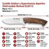 iFIELD Bushcraft Hunting Knife Workout EL29112  4.5 MOVA Full-Tang Satin Blade, Cocobolo Handle, Brown Leather Sheath, Outdoor Survival Camping Tool view 3