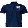 EMT Polo in Navy with Silver/Reflective Logos on Left Chest and Back, Easy Care Polo in Pique Fabric. view 1