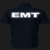 EMT Polo in Navy with Silver/Reflective Logos on Left Chest and Back, Easy Care Polo in Pique Fabric. view 4