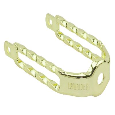 Lowrider Bike Spring Fork Double Square Twisted Crown Gold.