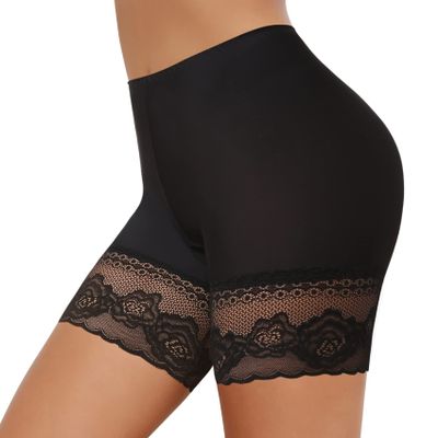 JOYSHAPER Slip Shorts for Under Dresses Thigh Bands Anti Chafing Lace Panties Underwear Women Base Layer