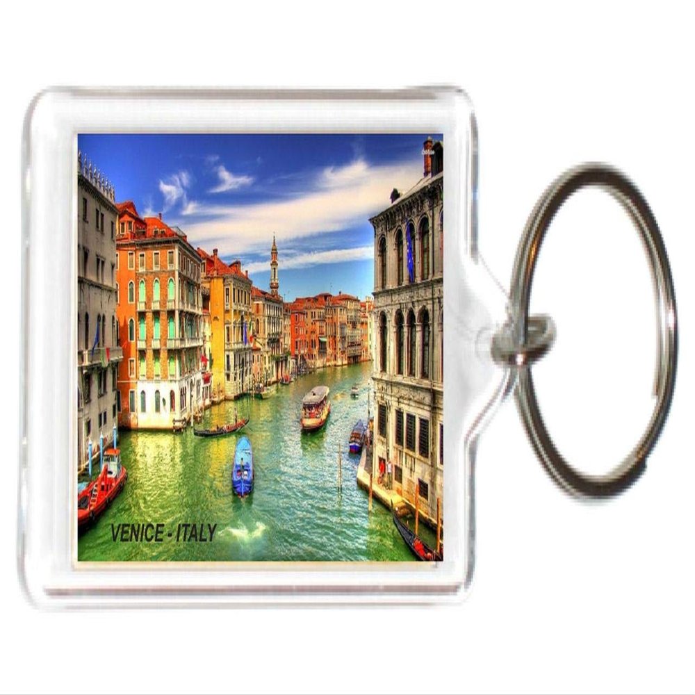 Italy Italian Italia Acrylic KeyChains KeyRings Holders (12 Piece, Style: Venice #B4)