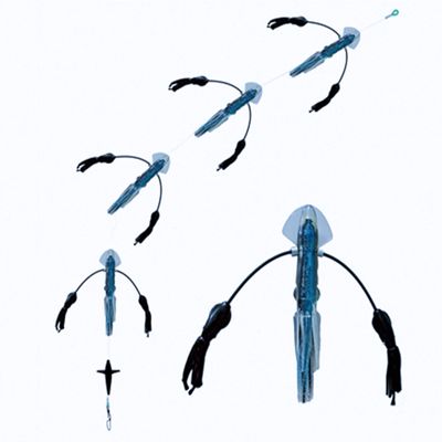 Squidnation Long Tail Flippy Floppy Thing Fishing Daisy Chain Tuna & Marlin Magnet (627)