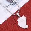 BR Gold Jewelry Stainless Steel Original Old Sudan Map Juba Necklace Pendant (Silver Color) view 2