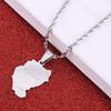 BR Gold Jewelry Stainless Steel Original Old Sudan Map Juba Necklace Pendant (Silver Color) view 3