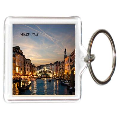 Italy Italian Italia Acrylic KeyChains KeyRings Holders (12 Piece, Style: Venice #A4)