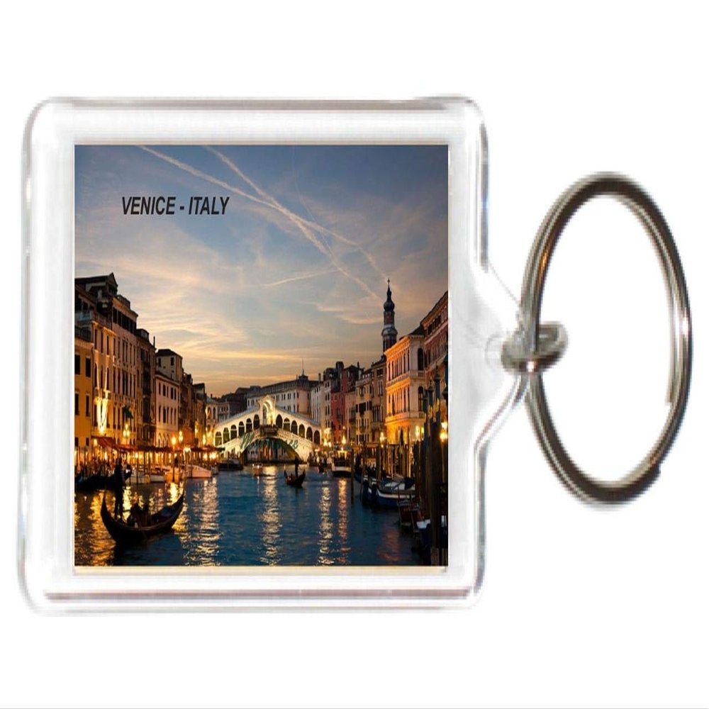 Italy Italian Italia Acrylic KeyChains KeyRings Holders (12 Piece, Style: Venice #A4)