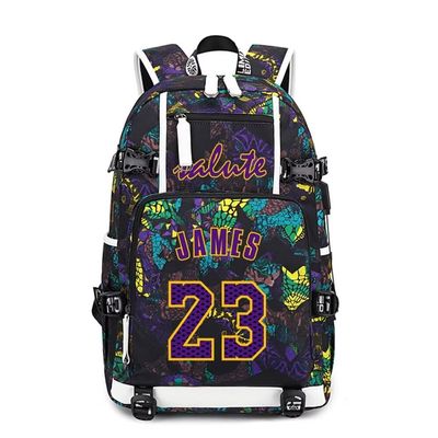 Basketball Player LJ23 Multifunction Backpack Travel Daypack Fans Bag (Style 5)