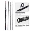 Travel Fishing Rod Spinning Fishing Rods 4 Sections Lightweight Carbon Fiber Poles M Power MF Action 9ft view 4