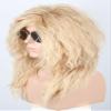 LeMarnia 80s Costume Wigs for Men Blonde Long Curly Mullet Wigs Heavy Metal Rocker Wig Halloween Party Funny Wig view 3