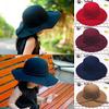 Baby Girls Vintage Wide Brim Floppy Sun Hat Wool Felt Bow Beach Hat Princess Party for Girl Aged 2-8 (Camel) view 2