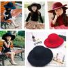 Baby Girls Vintage Wide Brim Floppy Sun Hat Wool Felt Bow Beach Hat Princess Party for Girl Aged 2-8 (Camel) view 3