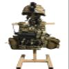Heininger BattleReady Tactical Gear Stand Heavy Duty Steel, Holds 70 lbs, Vented Helmet Support, Fits Field Jacket & Ammo Belts, Compact 1.8 sq ft Footprint, Easy Assembly, Military & Law Enforcement view 2