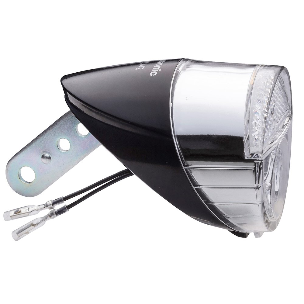 Panasonic NSKL142-B LED Hub Dynamo Dedicated Light, Compatible with 1-Wire and 2-Wire Hub Dynamo, Dual-Use Model, Bicycle, Black, W2.3 x D3.1 x H2.4 inches (59 x 79 x 62 mm)